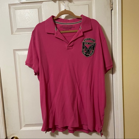Men’s American Eagle Outfitters Pink polo - Picture 1 of 5
